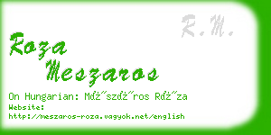 roza meszaros business card